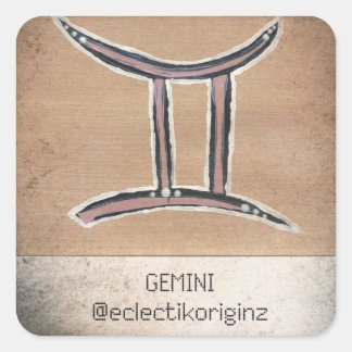 Pegatina Cuadrada Gemini