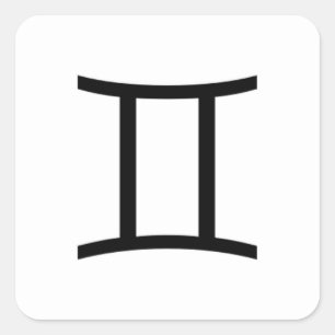 Pegatina Cuadrada Géminis