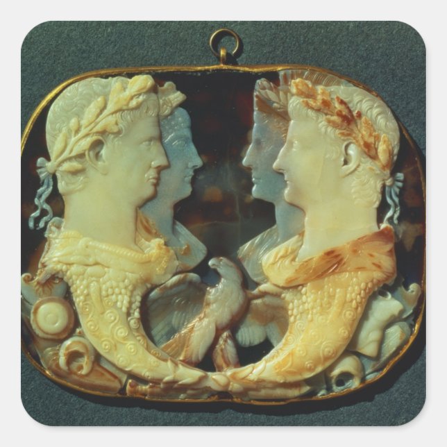 Pegatina Cuadrada Gemma Claudia (Anverso)