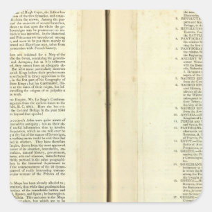 Pegatina Cuadrada Genealógico, histórico, crónico