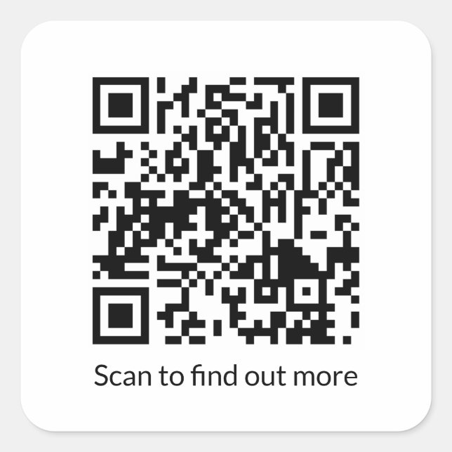 Pegatina Cuadrada Generador de código QR personalizado URL Sticker c (Anverso)