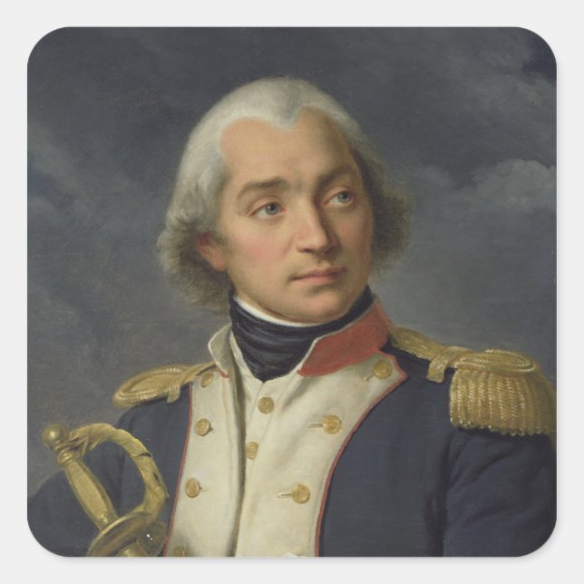 Pegatina Cuadrada General Charles Pichegru (Anverso)