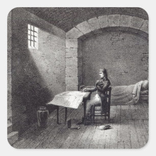 Pegatina Cuadrada General de Brigada Bonaparte en prisión