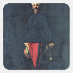 Pegatina Cuadrada General Gaston Auguste Marquis de Gallifet