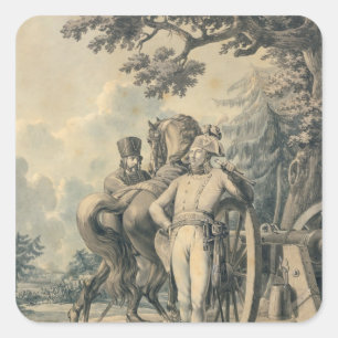 Pegatina Cuadrada General Jean Victor Moreau