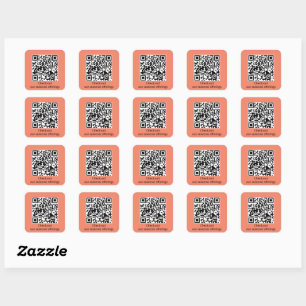 Pegatina Cuadrada Generar URL de código QR personalizado