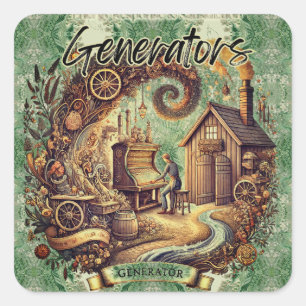 Pegatina Cuadrada Generator Human Design