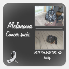 Pegatina Cuadrada Gentle Melanoma Pet Memory Design