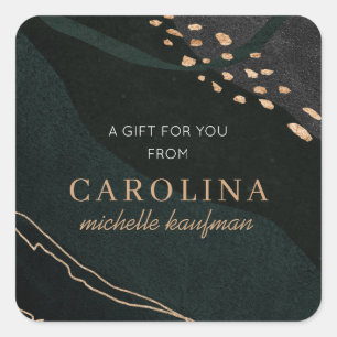 Pegatina Cuadrada Geoda Metálica