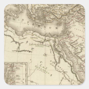 Pegatina Cuadrada Geografía de hebreos