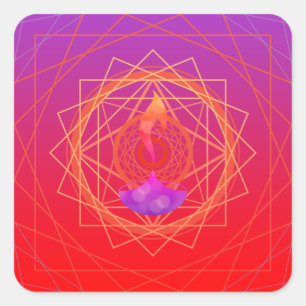 Pegatina Cuadrada geografía diwali greetings diya