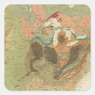 Pegatina Cuadrada Geol map US