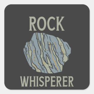 Pegatina Cuadrada Geología - Rock Whisperer