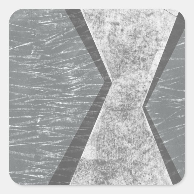 Pegatina Cuadrada Geometría orquestada IV (Anverso)