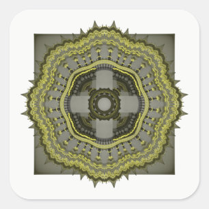 Pegatina Cuadrada Geometría sagrada