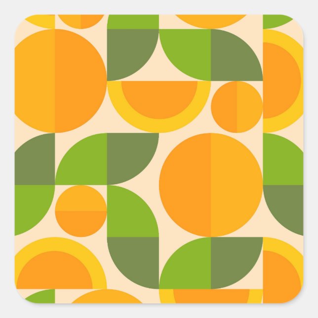 Pegatina Cuadrada Geometric Fruit (Anverso)