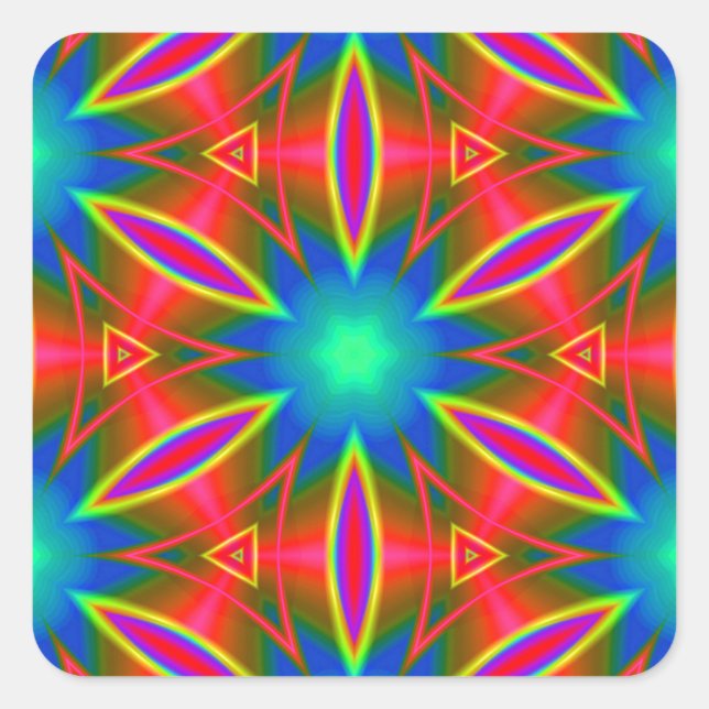 Pegatina Cuadrada Geométrica 160614 (01) (Anverso)