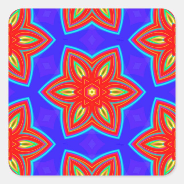 Pegatina Cuadrada Geométrica 160614 (05) (Anverso)