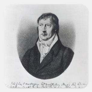 Pegatina Cuadrada Georg Wilhelm Friedrich Hegel
