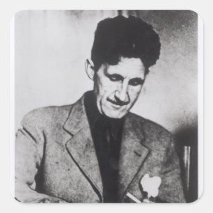 Pegatina Cuadrada George Orwell