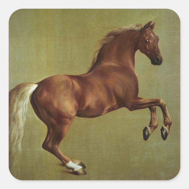 Pegatina Cuadrada George Stubbs | Whistlejacket, 1762 (Anverso)