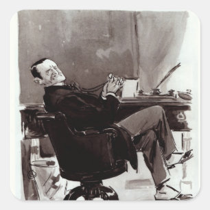Pegatina Cuadrada Georges Courteline