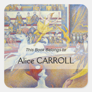 Pegatina Cuadrada Georges Seurat - El circo