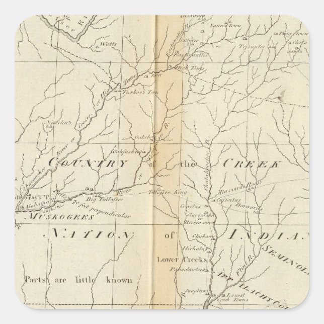 Pegatina Cuadrada Georgia 8 (Anverso)