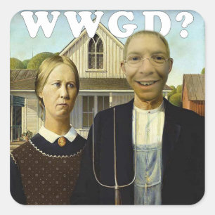 Pegatina Cuadrada Gerb americano