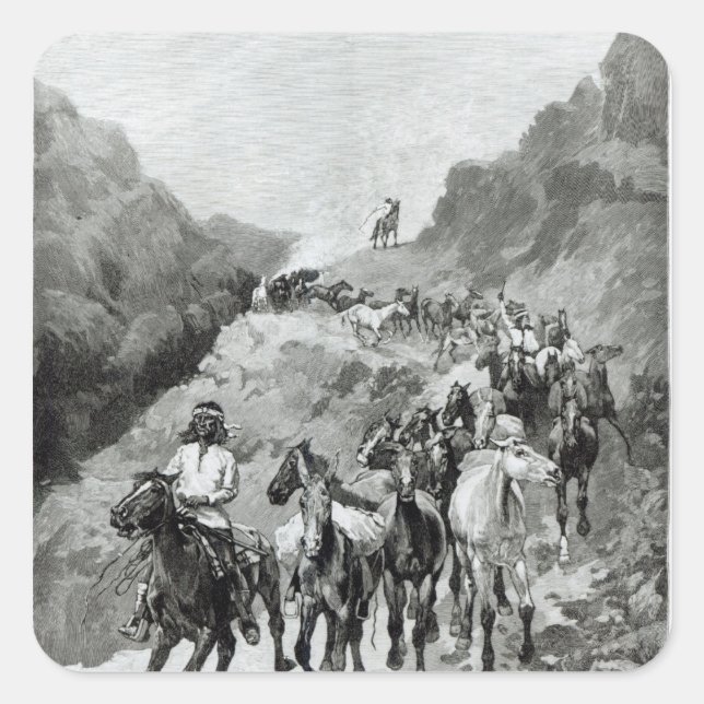 Pegatina Cuadrada Gerónimo y su banda (Anverso)