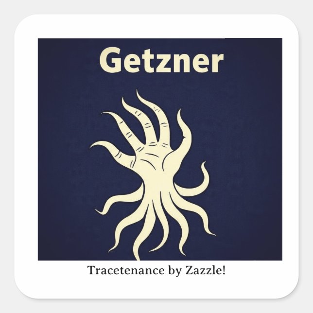 Pegatina Cuadrada Getzner Sticker (Anverso)