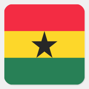 Pegatina Cuadrada Ghana