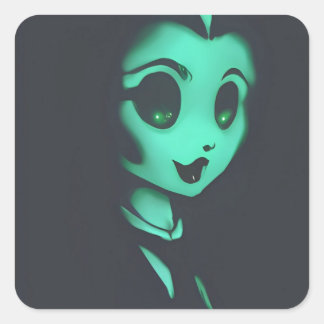 Pegatina Cuadrada Ghost Betty Boo