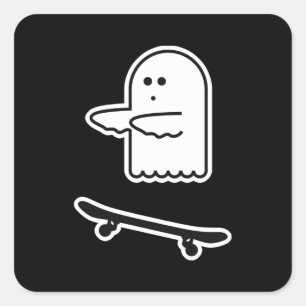 Pegatina Cuadrada Ghost Skate Boo