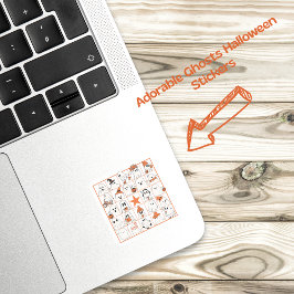 Pegatina Cuadrada Ghosts Bingo