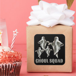Pegatina Cuadrada GHOUL SQUAD fantasma gracioso