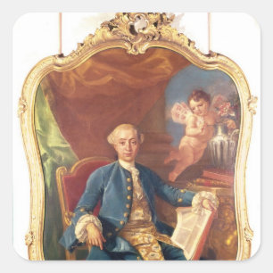 Pegatina Cuadrada Giacomo Casanova