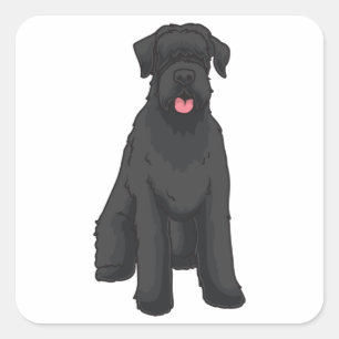 Pegatina Cuadrada Giant Schnauzer