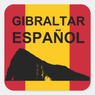 Pegatina Cuadrada Gibraltar Espanol 6