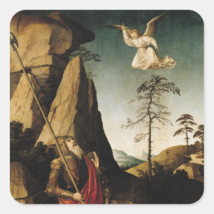 Pegatina Cuadrada Gideon and the Fleece, c.1490