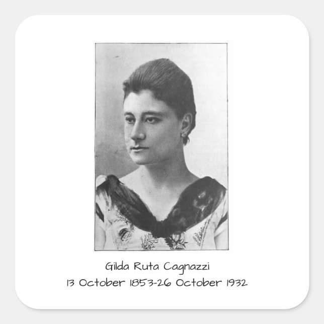 Pegatina Cuadrada Gilda Ruta Cagnazzi (Anverso)