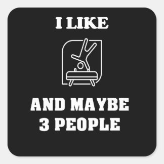 Pegatina Cuadrada Gimnasia