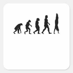Pegatina Cuadrada Gimnasia Gimnasta Evolución Gimnasia