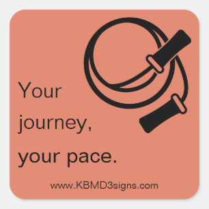 Pegatina Cuadrada Gimnasio de principiantes de promoción - Tu viaje,