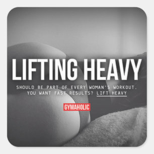 Pegatina Cuadrada Gimnasio Motivacional