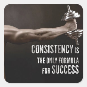 Pegatina Cuadrada Gimnasio Motivacional