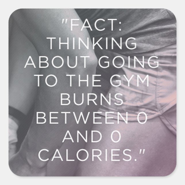 Pegatina Cuadrada Gimnasio Motivacional (Anverso)