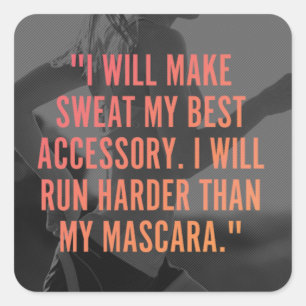 Pegatina Cuadrada Gimnasio Motivacional
