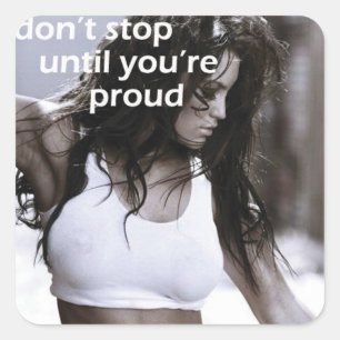 Pegatina Cuadrada Gimnasio Motivacional