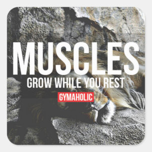 Pegatina Cuadrada Gimnasio Motivacional